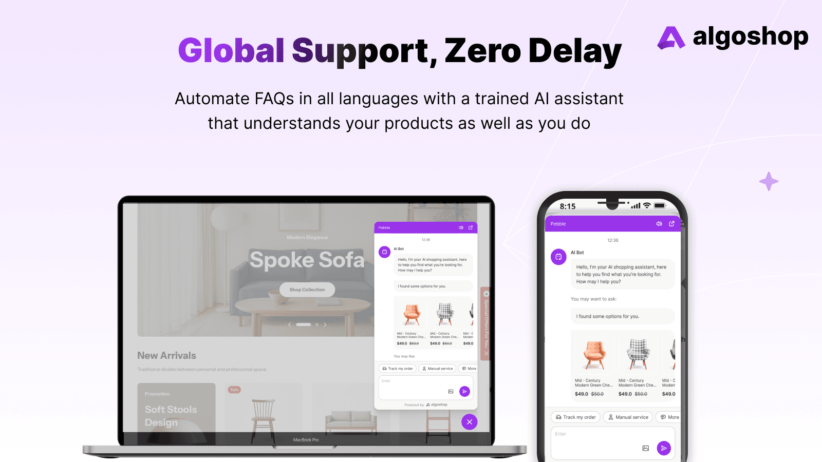 Algoshop Global Support Zero Delay