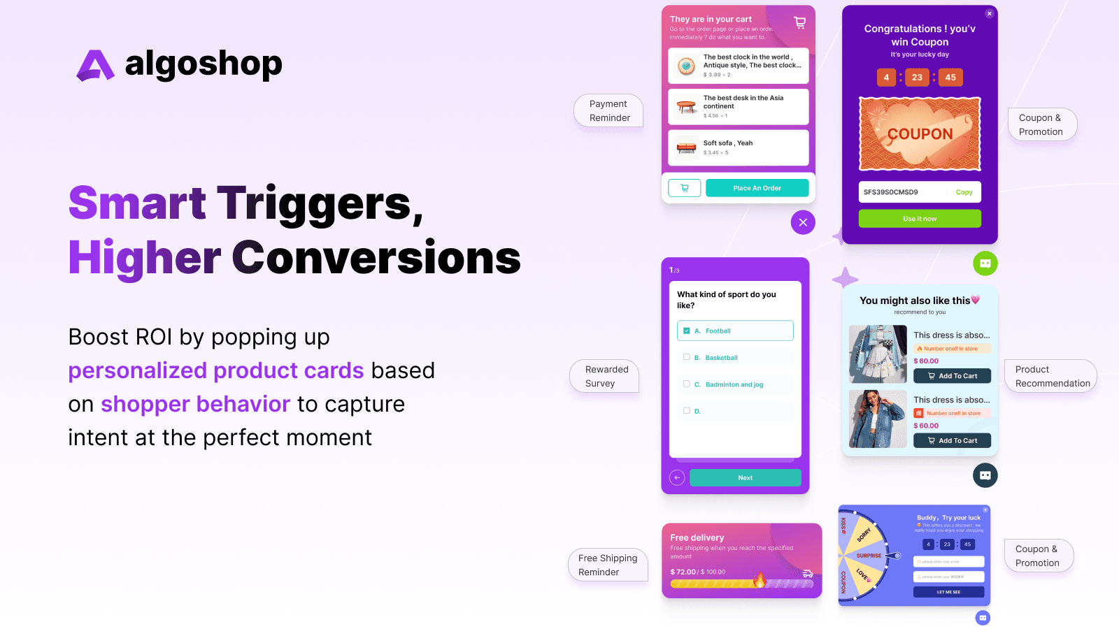 Algoshop Smart Triggers and Outreach Cards