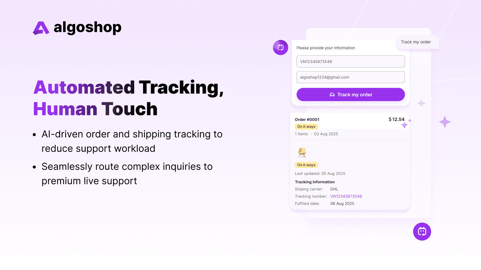 Algoshop Automated Tracking with Human Touch